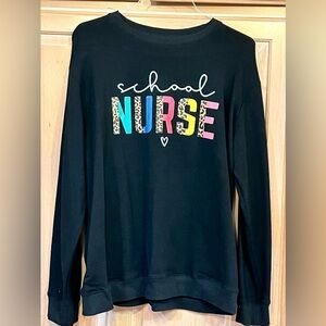 SCHOOL, NURSE, LIGHTWEIGHT SWEATSHIRT, COTTON POLY BLEND SIZE 2X
